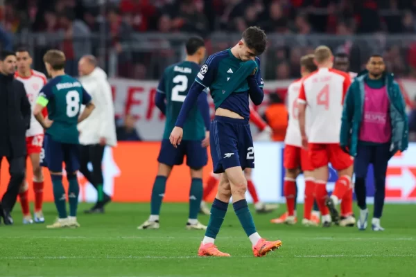 Grading Arsenal players in the UEFA Champions League game, losing to Bayern Munich 1-0 and being eliminated: Player Ratings
